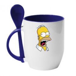 Чашка с ложкой Crazy Homer! - PrintSalon