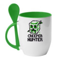 Чашка с ложкой Creeper Hunter - PrintSalon