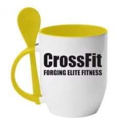 Чашка с ложкой Crossfit Forging Elite Fitness - PrintSalon