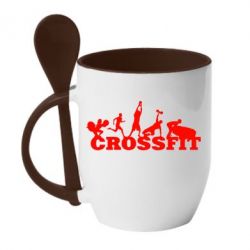 Чашка с ложкой Crossfit - PrintSalon