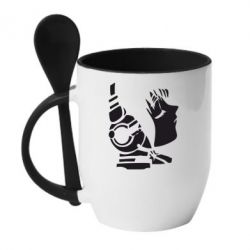 Чашка с ложкой Daft Punk - PrintSalon