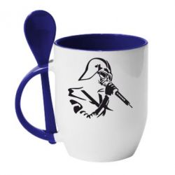 Чашка с ложкой Дарт Вейдер караоке - PrintSalon