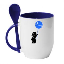 Чашка с ложкой Дарт Вейдер с шариком - PrintSalon