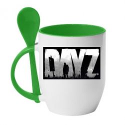 Чашка с ложкой Dayz logo - PrintSalon