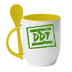 Чашка с ложкой DDT (ДДТ) - PrintSalon