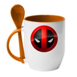 Чашка з ложкою Deadpool Logo - PrintSalon