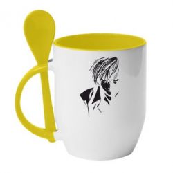 Чашка с ложкой Death Note Тетрадь Смерти - PrintSalon