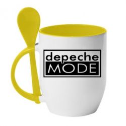 Чашка с ложкой Depeche Mode Rock - PrintSalon