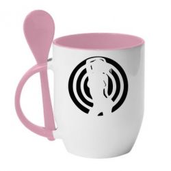 Чашка с ложкой девушка мишень