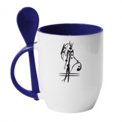 Чашка з ложкою Добувач - PrintSalon