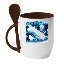Чашка з ложкою Dota 2 Fan Art (Logo) - PrintSalon