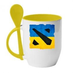Чашка з ложкою Dota 2 Ukraine Team - PrintSalon