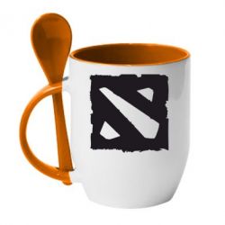 Чашка с ложкой Dota Logo Дота - PrintSalon