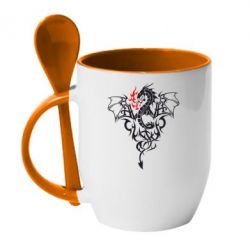 Чашка с ложкой Дракон - PrintSalon