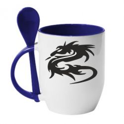 Чашка с ложкой Дракон - PrintSalon