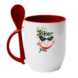 Чашка с ложкой Джокер - PrintSalon