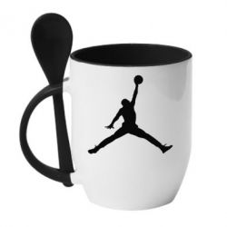 Чашка з ложкою Джордан - PrintSalon
