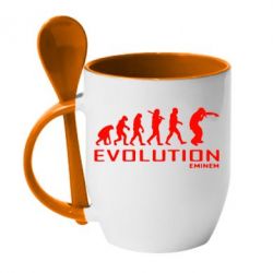 Чашка с ложкой Eminem Evolution - PrintSalon