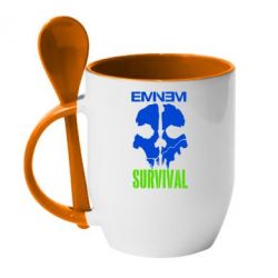Чашка з ложкою Eminem Survival - PrintSalon