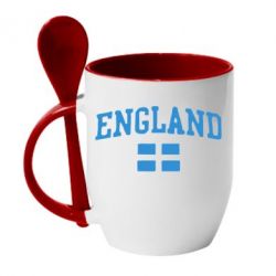 Чашка с ложкой England - PrintSalon