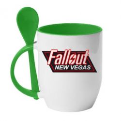 Чашка с ложкой Fallout New Vegas - PrintSalon