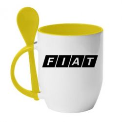 Чашка с ложкой Fiat - PrintSalon