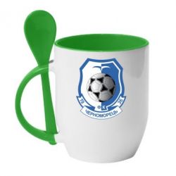Чашка с ложкой ФК Черноморец Одесса - PrintSalon