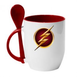Чашка с ложкой Flash Logo Art - PrintSalon