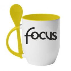Чашка с ложкой Focus - PrintSalon