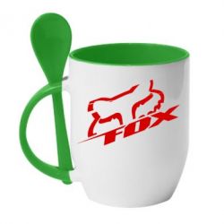 Чашка с ложкой FOX Racing - PrintSalon