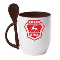 Чашка с ложкой ГАЗ - PrintSalon