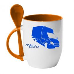 Чашка с ложкой Газель Мафия - PrintSalon