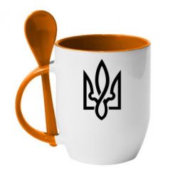 Чашка з ложкою Герб 2 - PrintSalon