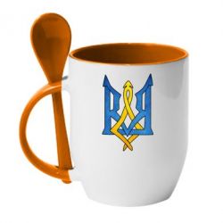 Чашка с ложкой Герб "Арт" - PrintSalon