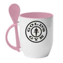 Чашка з ложкою Gold's Gym