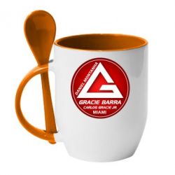 Чашка с ложкой Gracie Barra Miami - PrintSalon