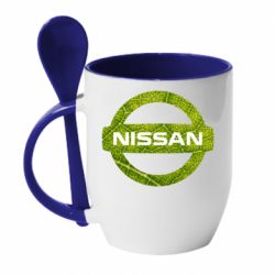 Чашка з ложкою Green Line Nissan - PrintSalon