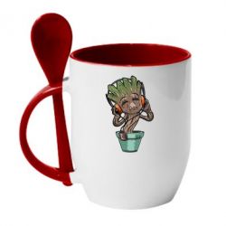 Чашка с ложкой Groot - PrintSalon