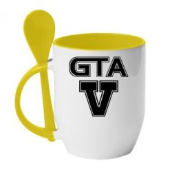 Чашка з ложкою GTA 5 - PrintSalon