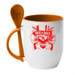 Чашка з ложкою Guns n' Roses Logo - PrintSalon