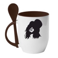 Чашка с ложкой Guns n' Roses Slash - PrintSalon