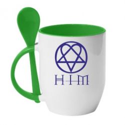 Чашка с ложкой HIM! - PrintSalon