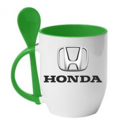 Чашка с ложкой Honda 3D Logo - PrintSalon