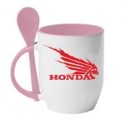 Чашка с ложкой Honda Skelet - PrintSalon