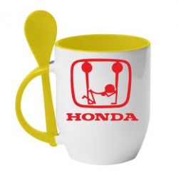 Чашка с ложкой Honda - PrintSalon