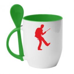 Чашка с ложкой House танцует - PrintSalon