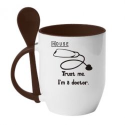 Чашка с ложкой House trust me - PrintSalon