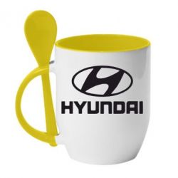 Чашка с ложкой Hyundai Small - PrintSalon