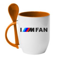 Чашка з ложкою I am FAN - PrintSalon