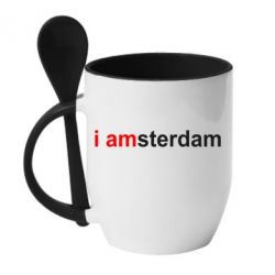 Чашка с ложкой I amsterdam - PrintSalon